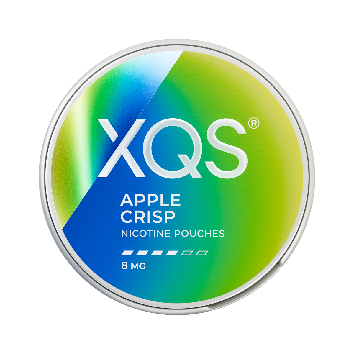 XQS Apple Crisp 8mg, Dose, Vorderansicht