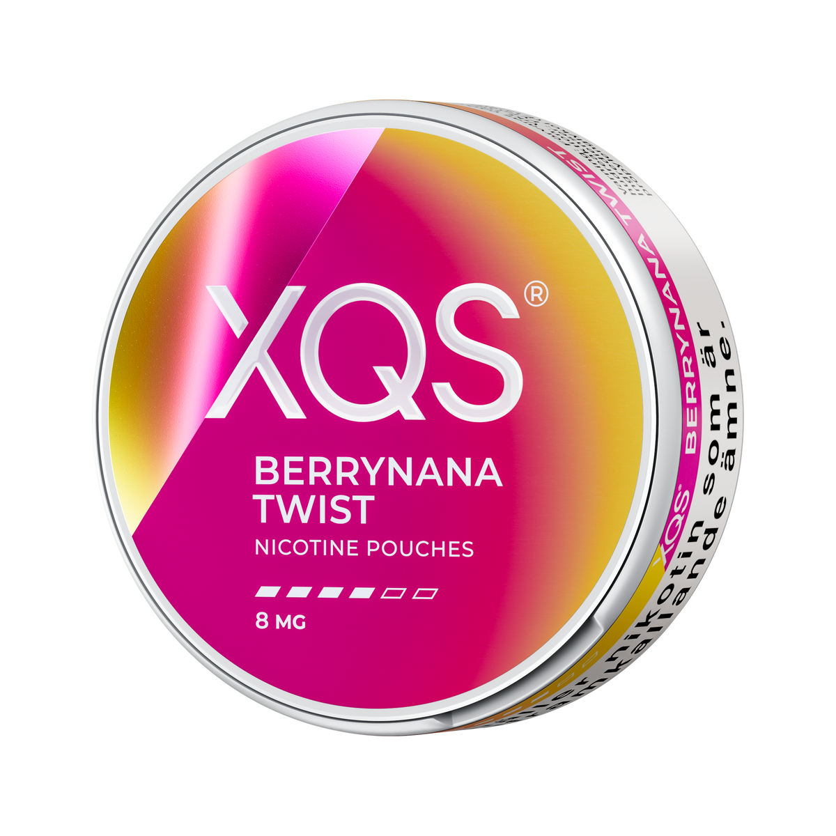 XQS Berrynana Twist 8mg, Dose, linke Seitenansicht
