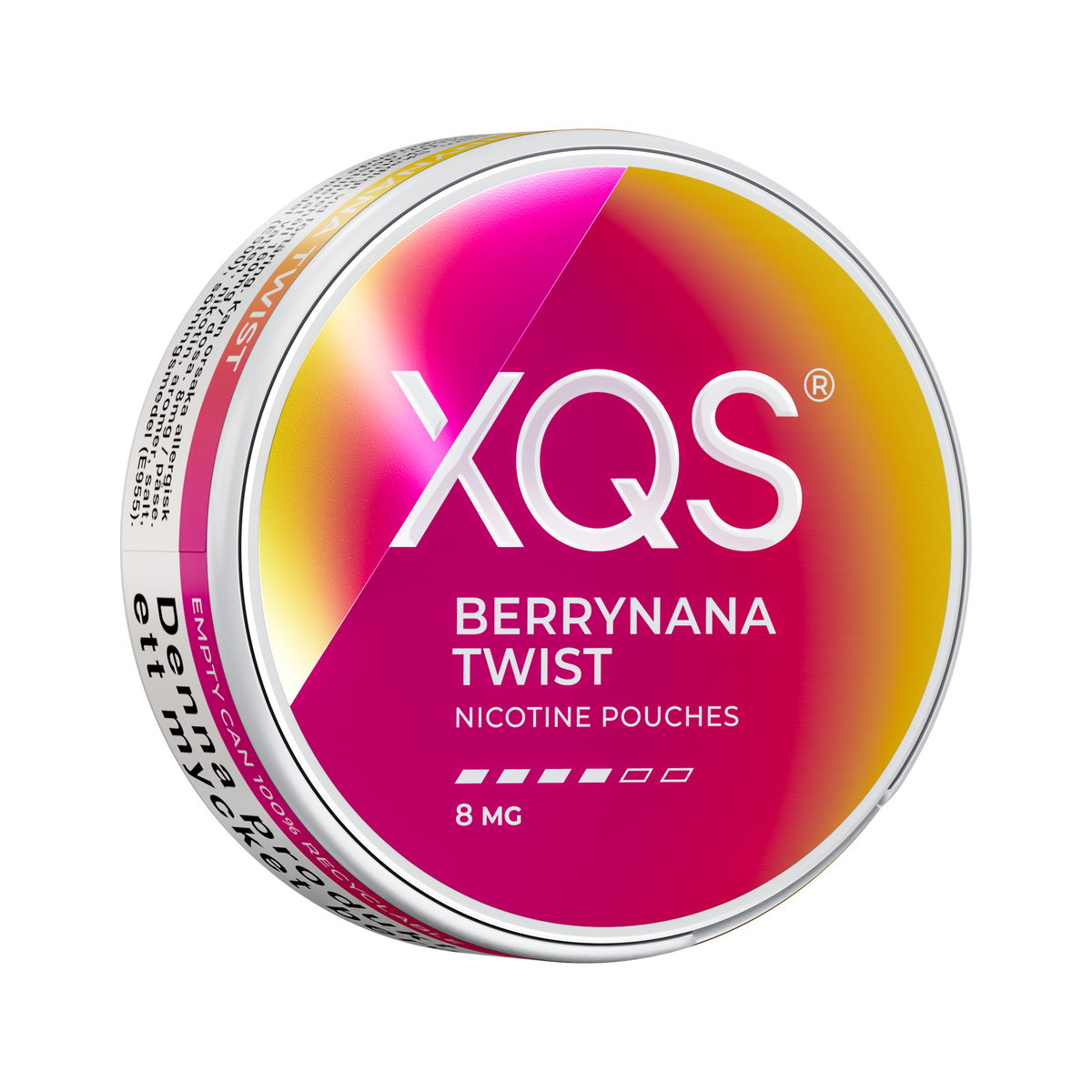 XQS Berrynana Twist 8mg, Dose, rechte Seitenansicht