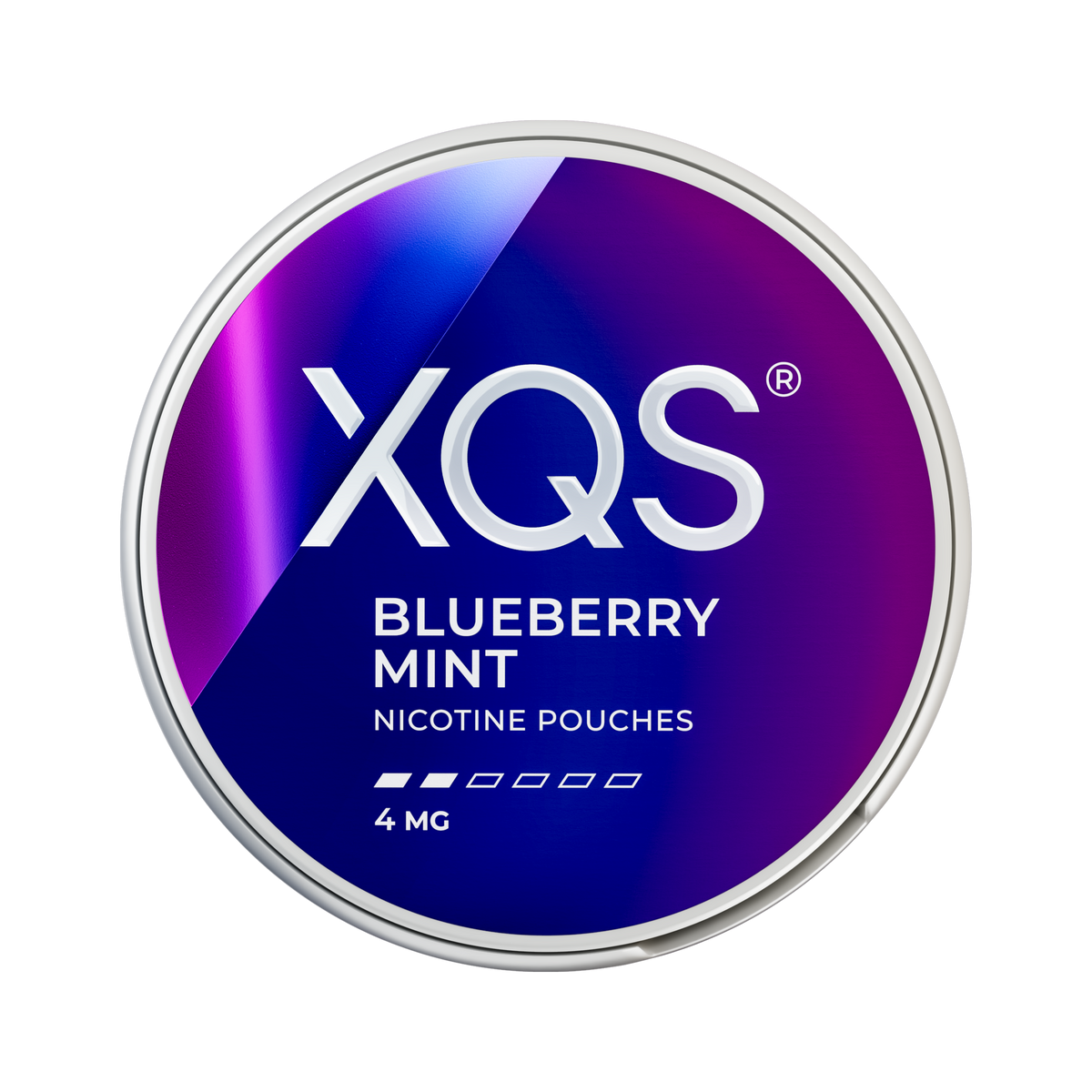 XQS Blueberry Mint 4mg, Dose, Vorderansicht