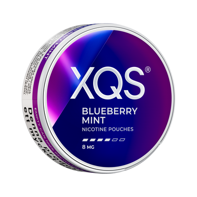 XQS Blueberry Mint 8mg, Dose, rechte Seitenansicht