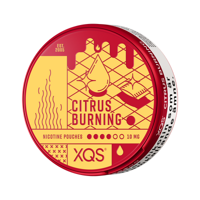 XQS Citrus Burning Slim 10 mg, envase, vista lateral izquierda