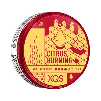 XQS Citrus Burning Slim 10 mg, envase, vista lateral derecha