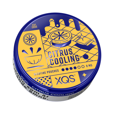 XQS Citrus Cooling 8mg, envase, vista desde abajo