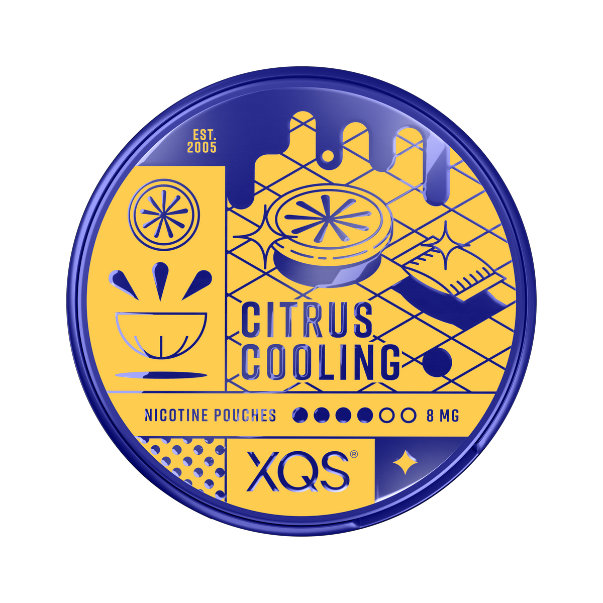 XQS Citrus Cooling 8mg, Dose, Vorderansicht