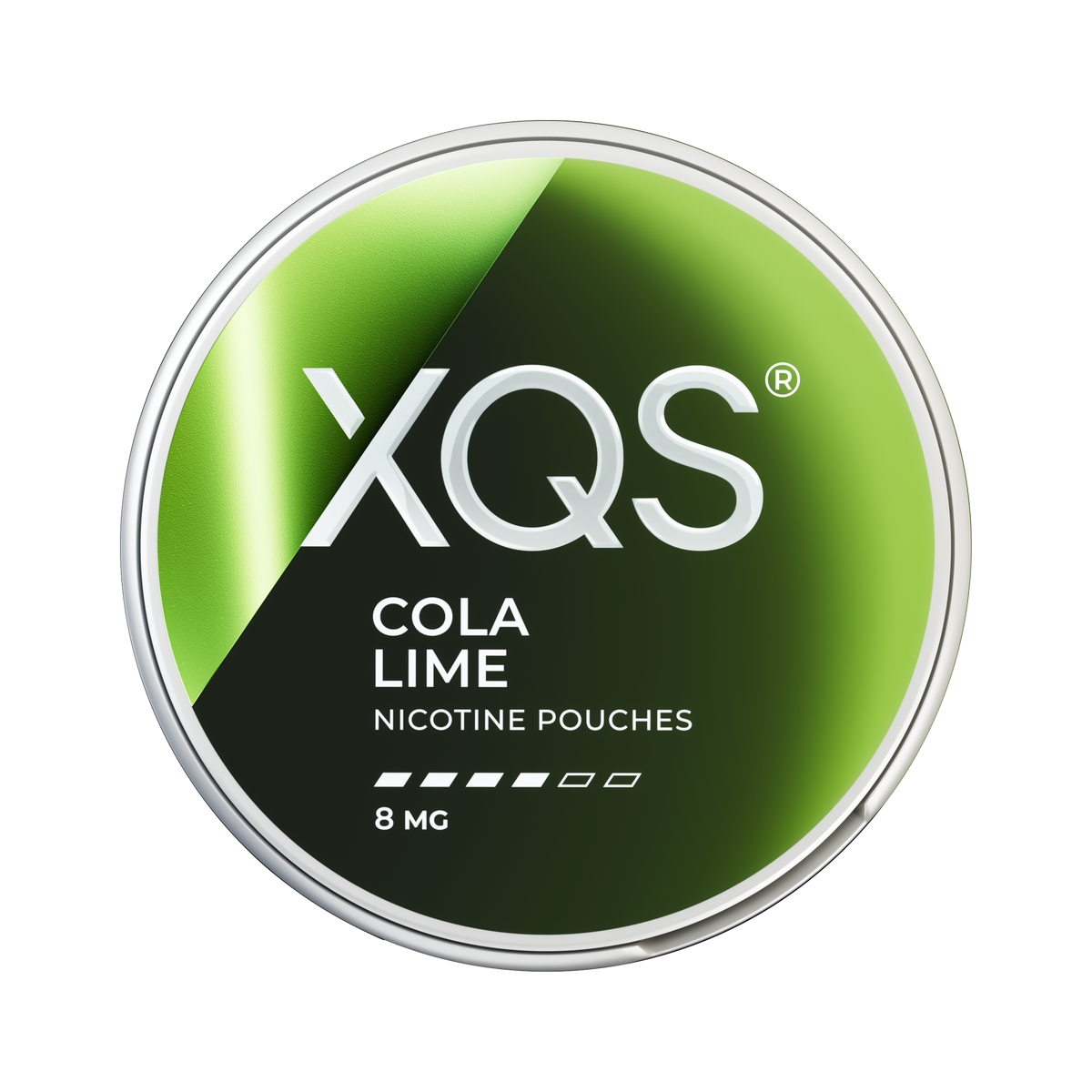 XQS Cola Lime 8mg, Dose, Vorderansicht