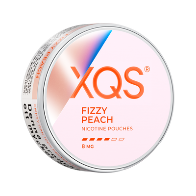 XQS Fizzy Peach 8mg, Dose, rechte Seitenansicht