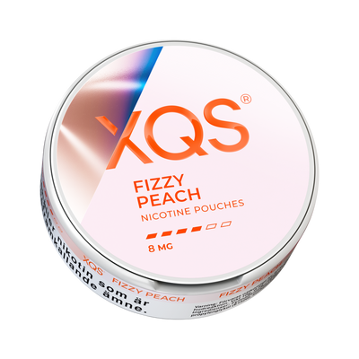 XQS Fizzy Peach 8mg, Dose, Ansicht von unten