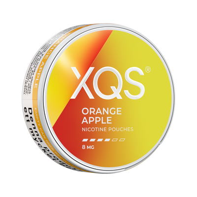 XQS Orange Apple 8mg, envase, vista lateral derecha