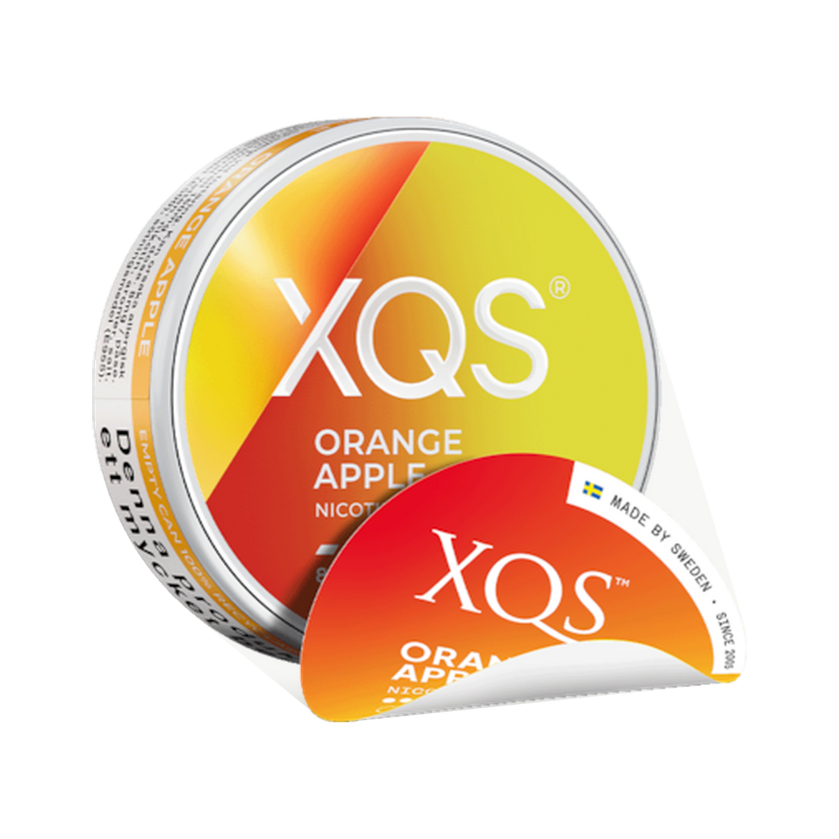 XQS Orange Apple Slim Strong can, front