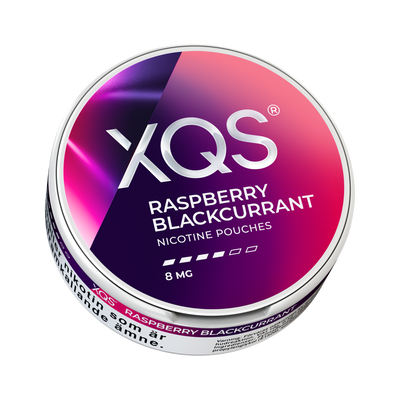 XQS Raspberry Blackcurrant 8mg, Dose, Ansicht von unten