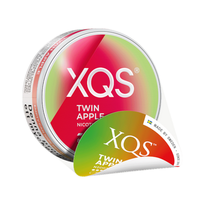 XQS Twin Apple Slim Strong can, front