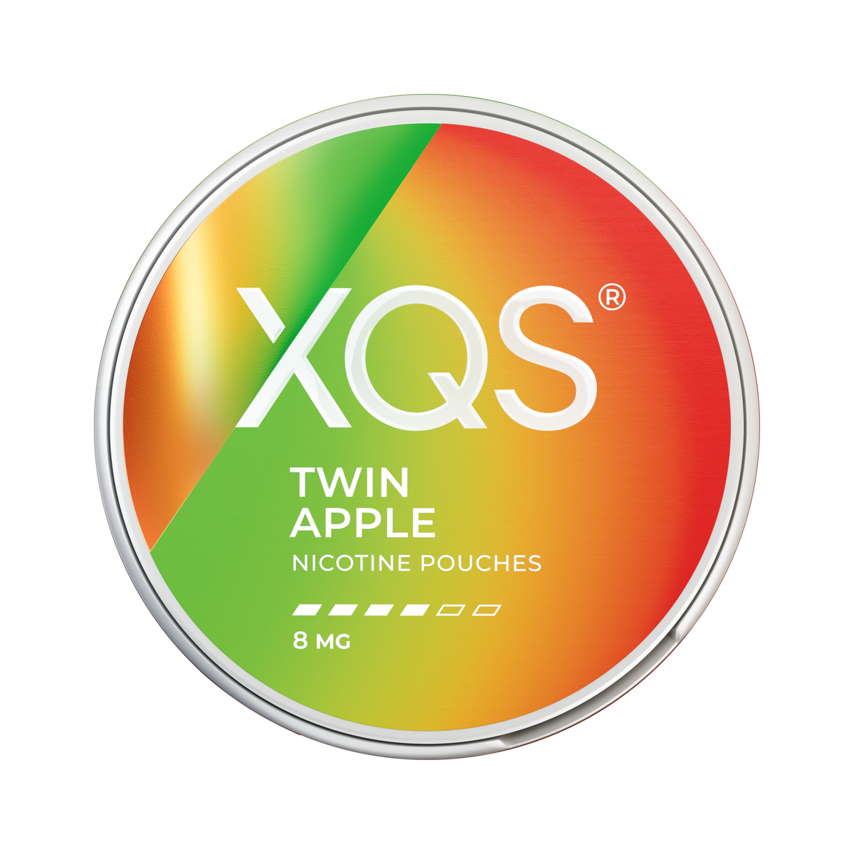 XQS Twin Apple 8mg, Dose, Vorderansicht