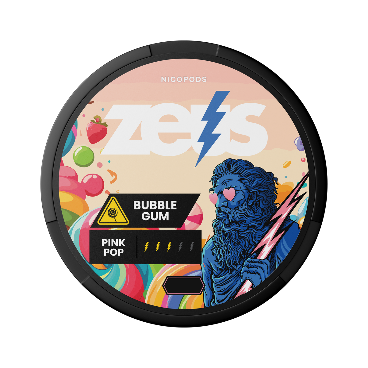 ZEUS Bubblegum 4 mg can, front