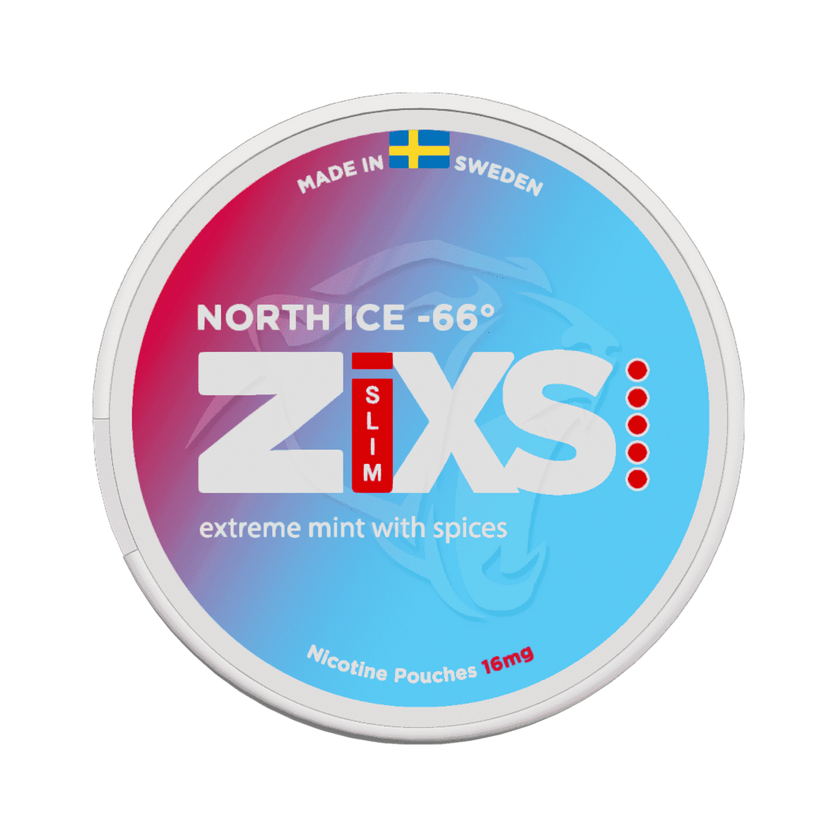 Zixs North Ice Slim can, front