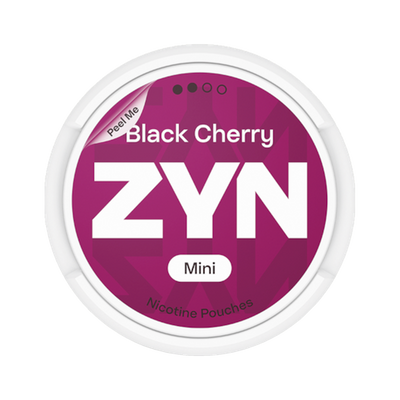 ZYN Black Cherry Mini 3mg (S2), envase, vista frontal