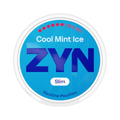 ZYN Cool Mint Ice Slim 16.5mg (S6), envase, vista frontal