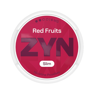 ZYN Red Fruits Slim 6mg (S2), envase, vista frontal