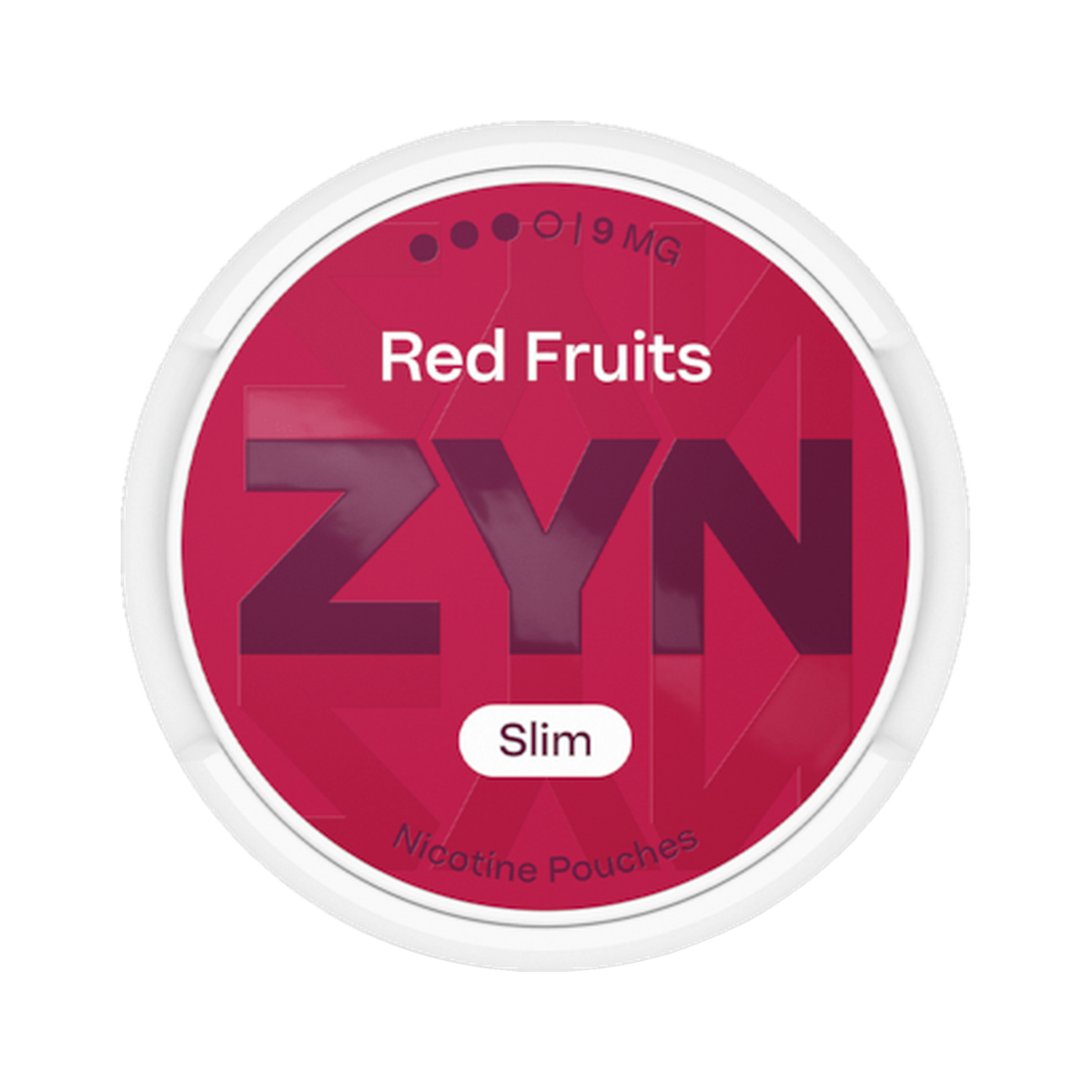 ZYN Red Fruits Slim 9mg (S3), Dose, Vorderansicht